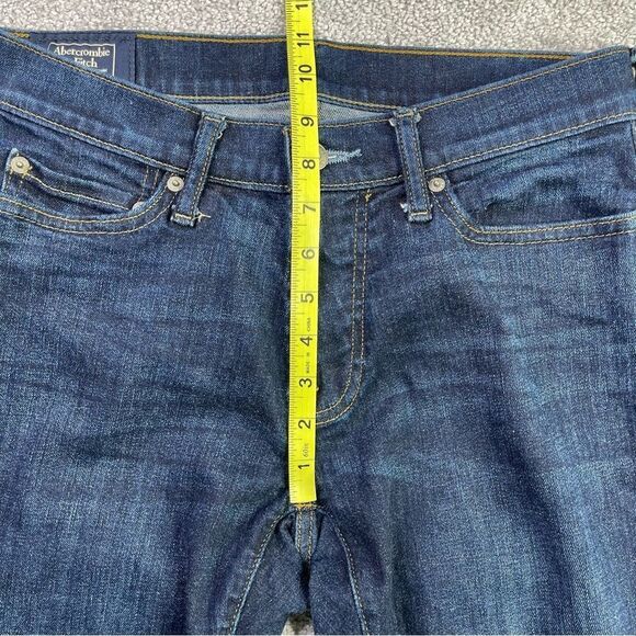 Abercrombie & Fitch Jeans Men's 29X28.5* Blue Skinny Dark Wash Denim Langdon - Picture 9 of 12